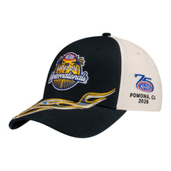 2026 Lucas Oil Winternationals Limited Edition Auction Hat in black - front left view