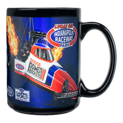 Dodge Power Brokers NHRA U.S. Nationals Event Mug In Blue & Black - Side View 2