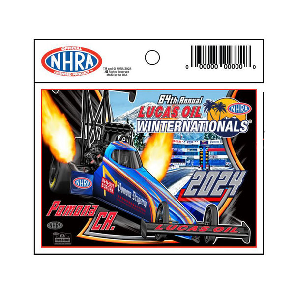 Lucas Oil NHRA Winternationals Event Decal - Front View