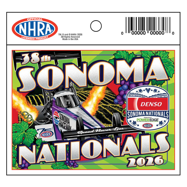2026 NHRA Sonoma Nationals Event Decal - Front View