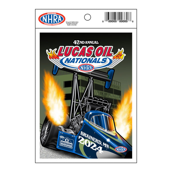 Lucas Oil NHRA Nationals Event Decal - Front View