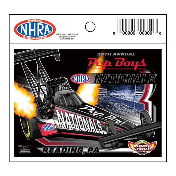 Pep Boys NHRA Nationals Event Decal - Front View