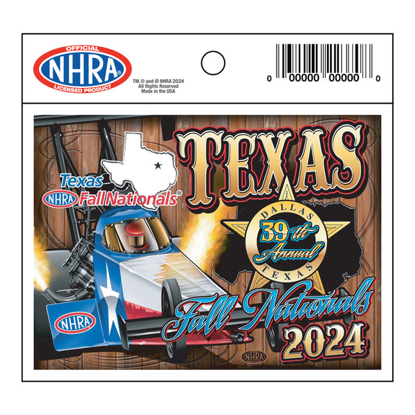 Texas NHRA FallNationals Event Decal - Front View