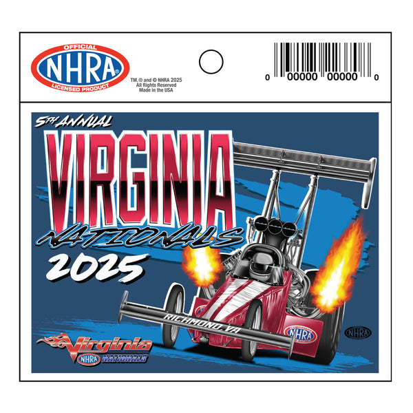 2025 Virginia NHRA Nationals Event Decal - Front View