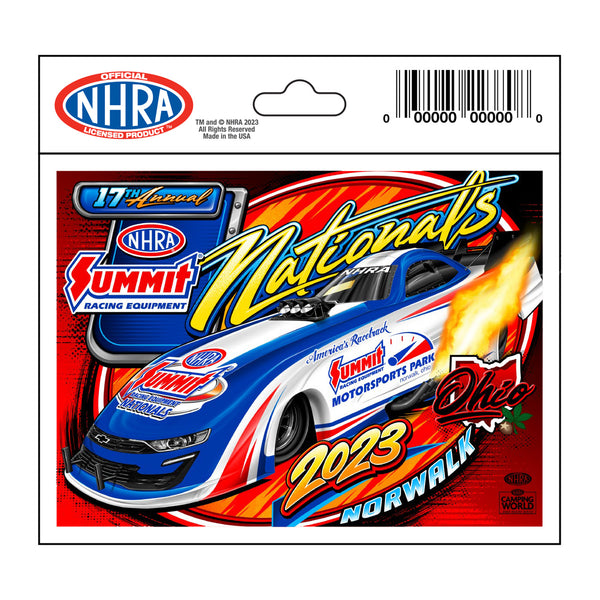 Summit Racing Equipment NHRA Nationals Event Decal In Multi-Color - Front View