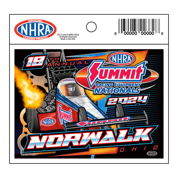 Summit Racing Equipment NHRA Nationals Event Decal - Front View