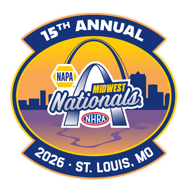 2026 Napa Auto Parts NHRA Midwest Nationals Event Decal - Front View