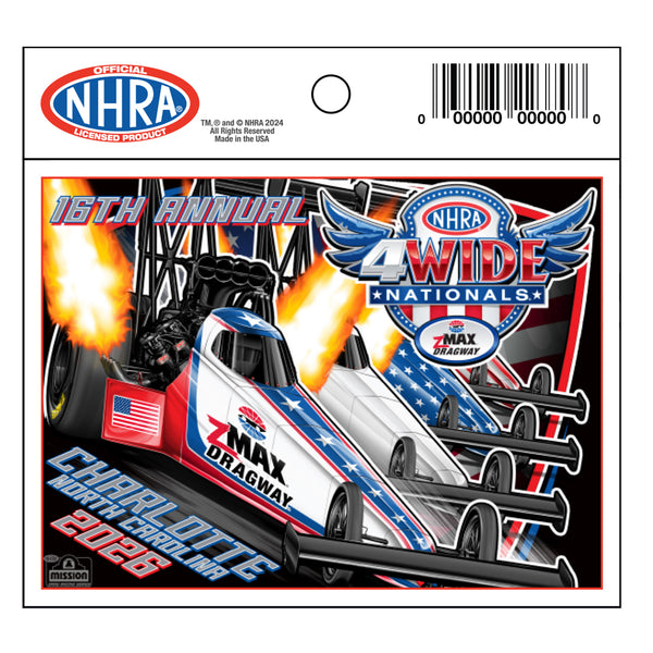 2026 NHRA 4-Wide Nationals Event Decal - Front View