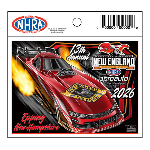 2026 NHRA New England Nationals Event Decal - Front View
