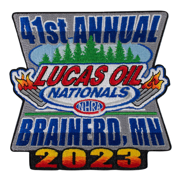 Lucas Oil NHRA Nationals Event Emblem In Multi-Color - Front View
