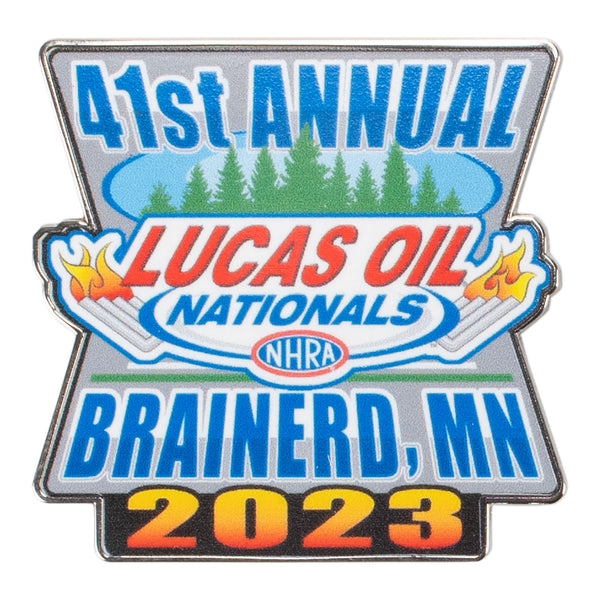 Lucas Oil NHRA Nationals Event Hatpin In Multi-Color - Front View