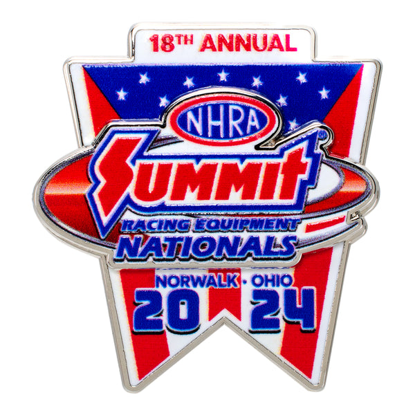 Summit Racing Equipment NHRA Nationals Event Hatpin - Front View