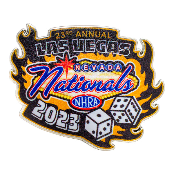 NHRA Nevada Nationals Event Hatpin In Multi-Color - Front View