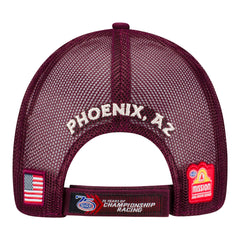 2026 Factory Motor Parts NHRA Arizona Nationals Rope Hat In White & Red - Back View