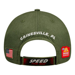 AMALIE Motor Oil NHRA Gatornationals Event Hat in Grey and Green - Back View