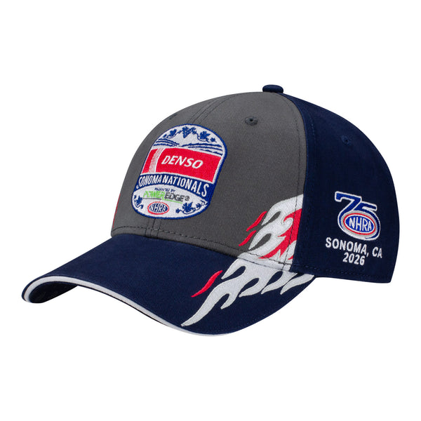 2026 Sonoma Nationals Limited Edition Hat in Blue and Grey - Front Left View
