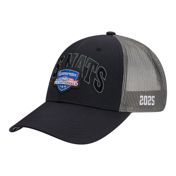 2025 Cornwell Quality Tools NHRA U.S. Nationals Hat - Mesh Black - Angled Left Side View