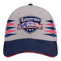 2025 Cornwell Quality Tools NHRA U.S. Nationals Retro Hat - Grey Retro - Front View