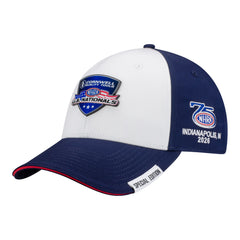 2026 Cornwell Quality Tools NHRA US Nationals Special Edition Hat in Blue and White - Front Left View