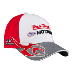 Pep Boys NHRA Nationals Event Hat In White, Red & Grey - Angled Right Side View