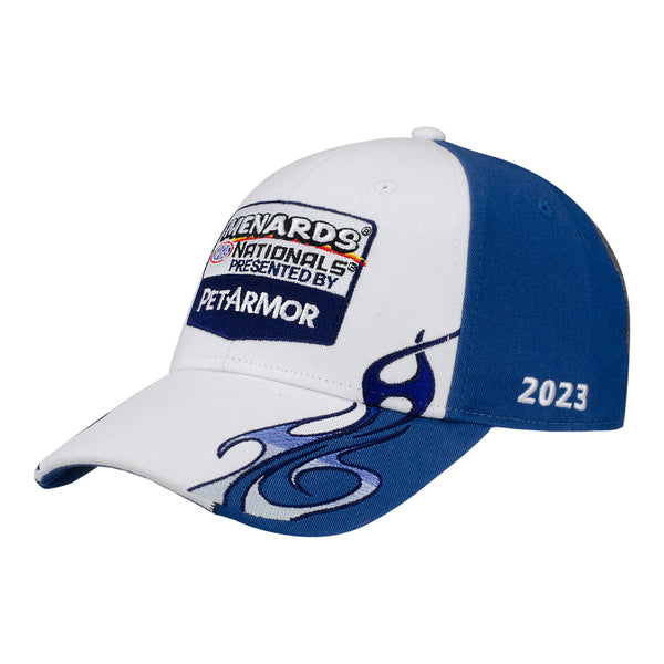 Menards NHRA Nationals Presented By PetArmor Event Hat In White & Blue - Angled Left Side View