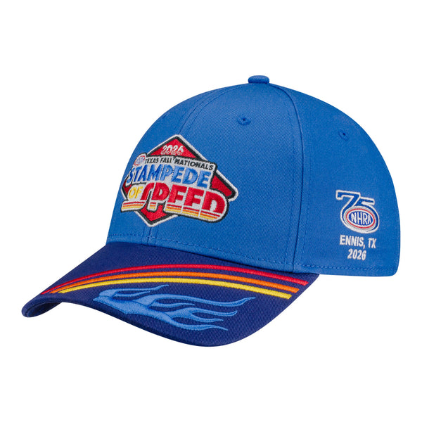2026 Texas NHRA Fall Nationals Limited Edition Hat in Blue - Front Left View