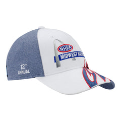 NHRA Midwest Nationals Event Hat In White, Blue & Red - Angled Right Side View