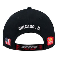 Route 66 Nationals Event Hat in Black and Blue - Back View
