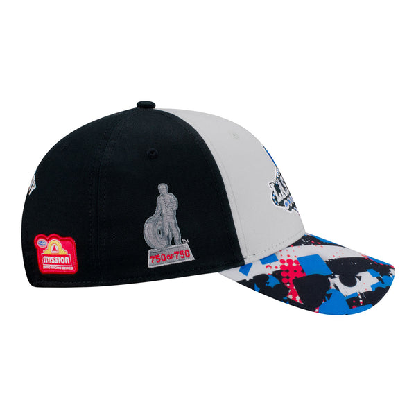 2026 Mopar NHRA Las Vegas Nationals Limited Edition Auction #750 Hat In Black, White, Blue & Red - Right Side View