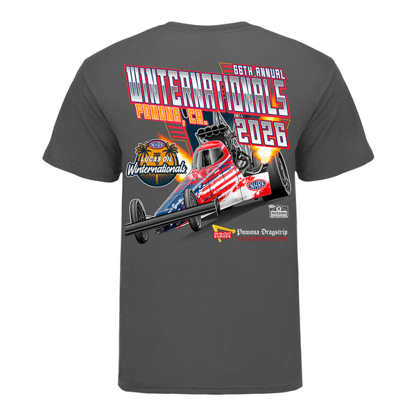 Pomona 2026 Winternationals T-Shirt in Grey- Back View