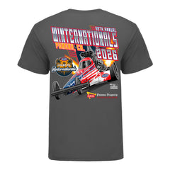 Pomona 2026 Winternationals T-Shirt in Grey- Back View