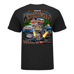 2026 Winternationals 4 Car T-Shirt in Black - Back View