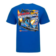 2025 NHRA Winterationals Event Shirt - Neon Blue - Back View