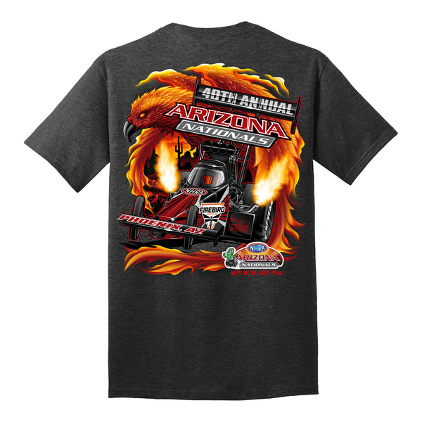 2025 NHRA Arizona Nationals Event Shirt - Black Heather - Back View
