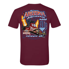2026 NHRA Arizona Nationals Event T-Shirt in Red - Back View
