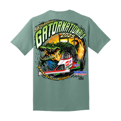 2025 NHRA Gatornationals Event Shirt - Laurel Green - Back view