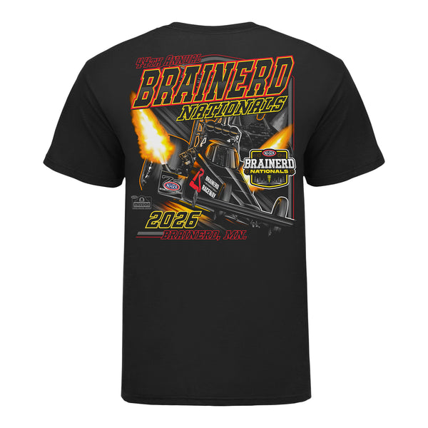 2026 NHRA Brainerd Nationals Ghost T-Shirt in Black - Back View