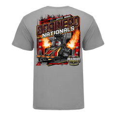 2026 NHRA Brainerd Nationals T-Shirt in Grey - Back View