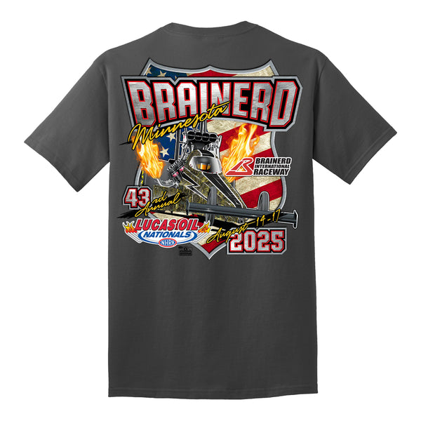 2025 Lucas Oil NHRA Nationals Event Shirt - Charcoal - Back View