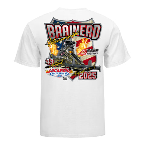 2025 Lucas Oil NHRA Nationals Event Shirt - White - Back View