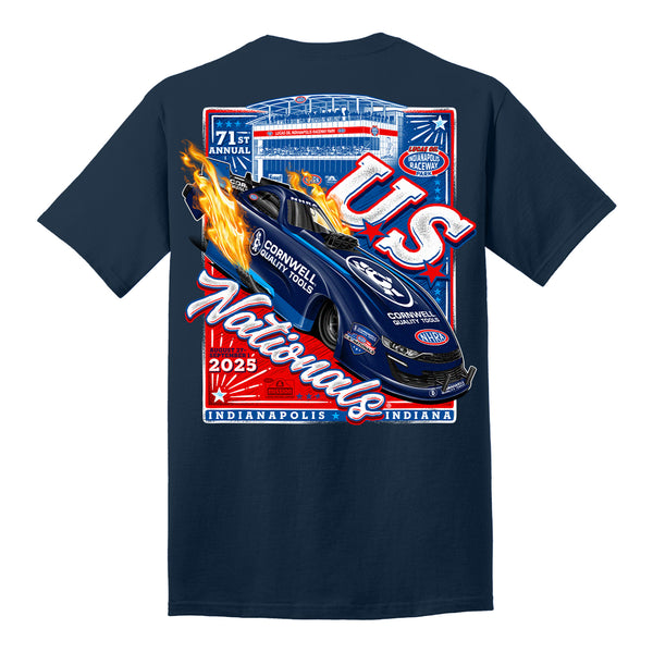 2025 Cornwell Quality Tools NHRA U.S. Nationals Event Shirt - Navy - Back View