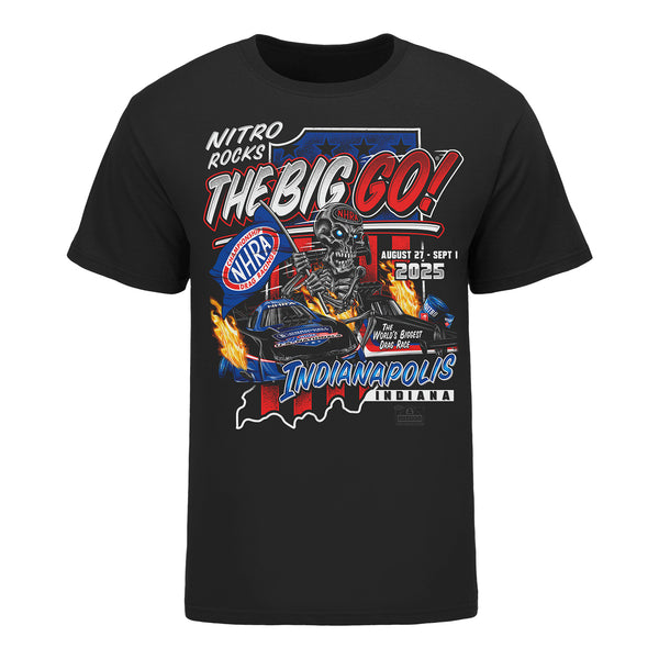 2025 Cornwell Quality Tools NHRA U.S. Nationals Nitro Junkie Shirt - Black - Front View