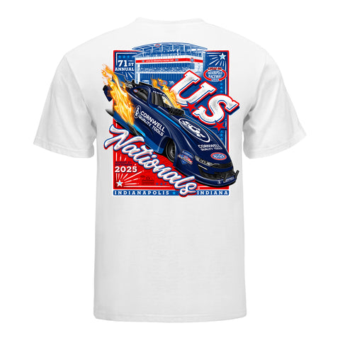 2025 Cornwell Quality Tools NHRA U.S. Nationals Event Shirt - White - Back View