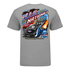 2026 Cornwell Quality Tools NHRA US Nationals Grey Event T-Shirt in Grey - Back View