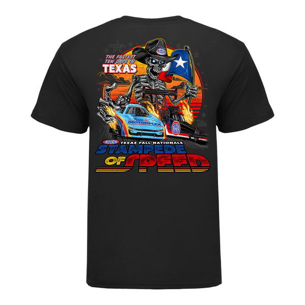 2026 NHRA Texas Fall Nationals Nitro Junkie T-Shirt in Black - Back View
