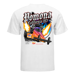 In-N-Out Burger NHRA Finals Event T-Shirt In White - Back View