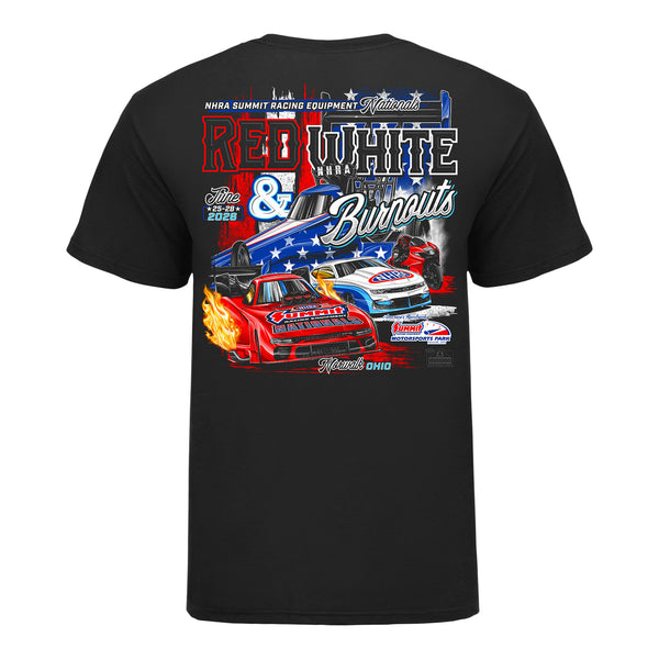 2026 NHRA Summit Nationals 4 Car T-Shirt in Black - Back View