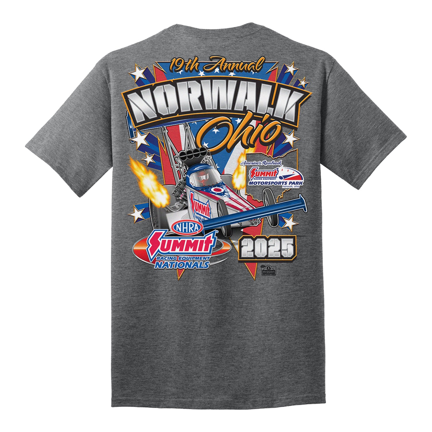 2025 Summit NHRA Nationals Event Shirt - Graphite Heather