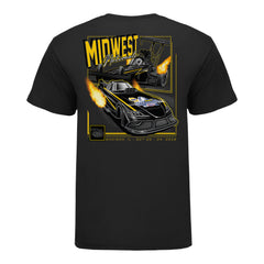 2026 Napa Auto Parts NHRA Midwest Nationals Ghost T-Shirt in Black - Back view