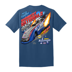 2025 NHRA Midwest Nationals Event Shirt - Neptune Blue - Back View